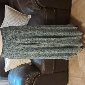 Coldwater Creek Silk Midi Skirt Blue & White Size S